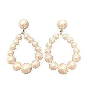 Ann Taylor Pearlized Circle Drop Earrings
